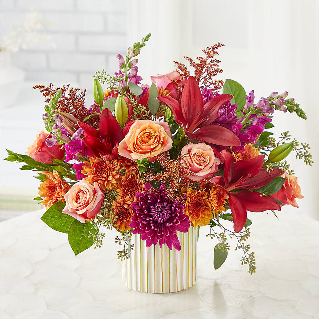 Burgundy Landscape Bouquet – Springerville Flower Shop, Springerville AZ