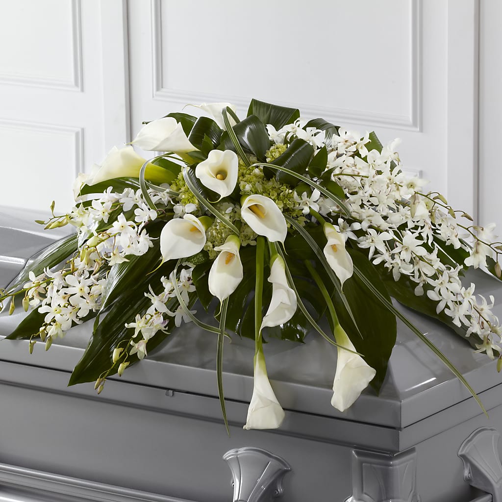 Angel Wings Casket Spray – Springerville Flower Shop, Springerville AZ