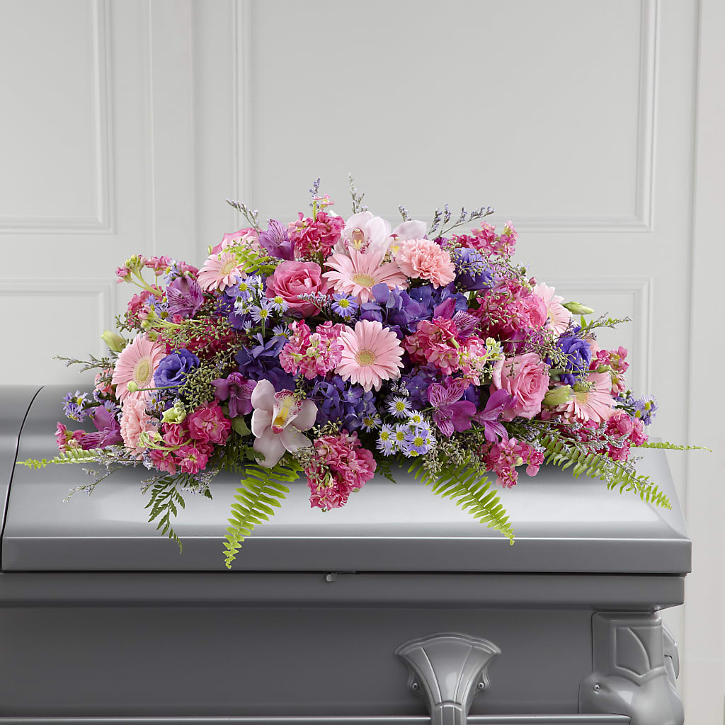 Glorious Garden Casket Spray – Springerville Flower Shop, Springerville AZ