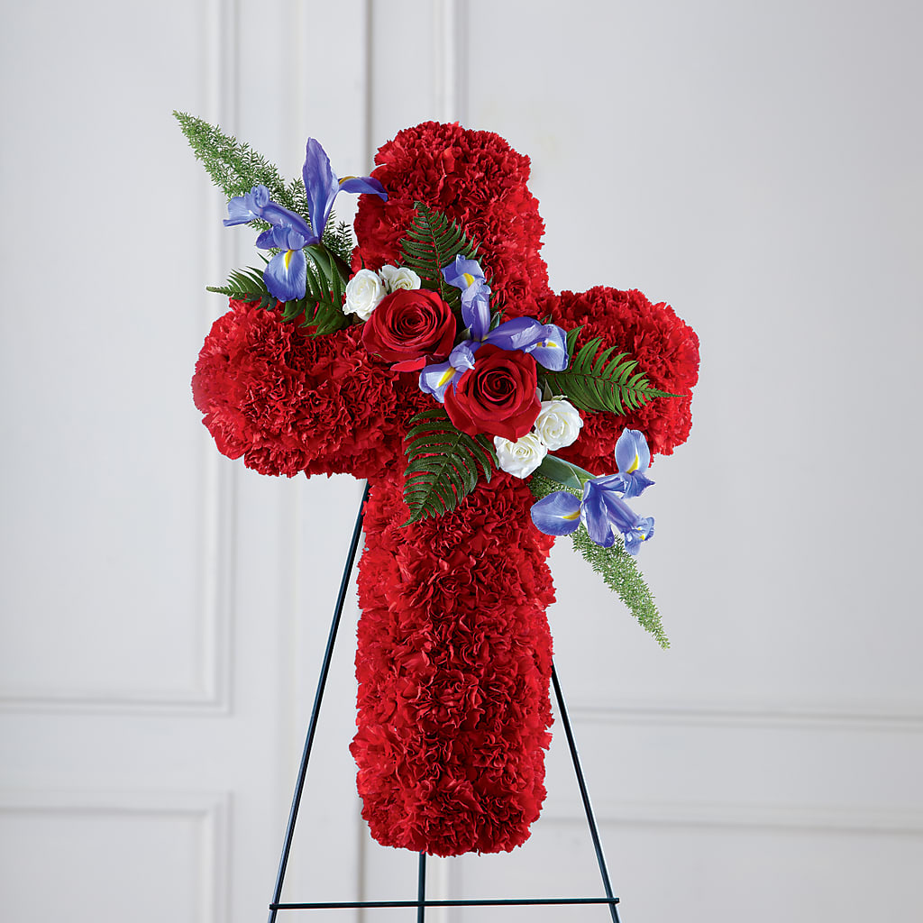 Faithful Hero Floral Cross – Springerville Flower Shop, Springerville AZ