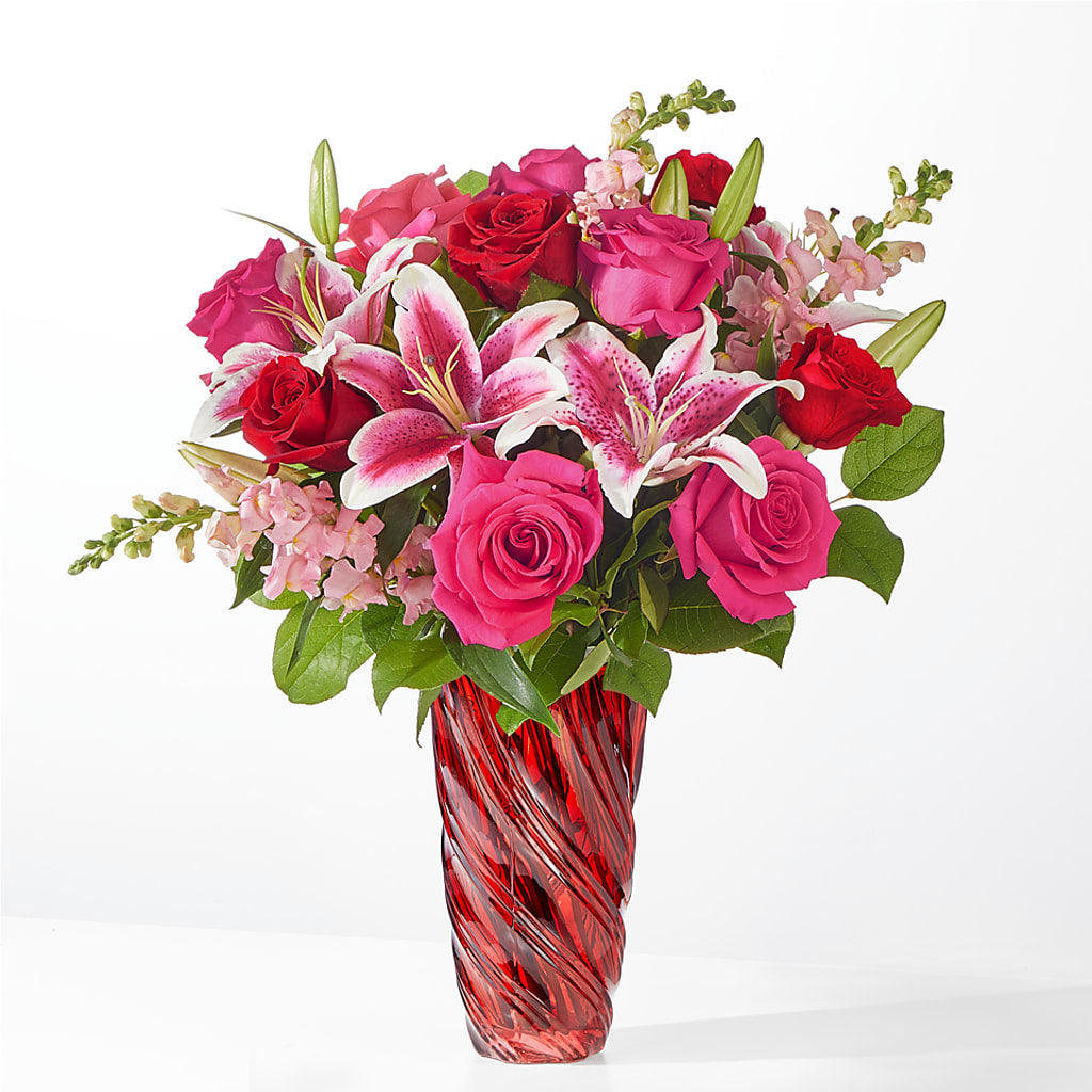 Always You Bouquet with Luxe Swirl Vase – Springerville Flower Shop, Springerville AZ