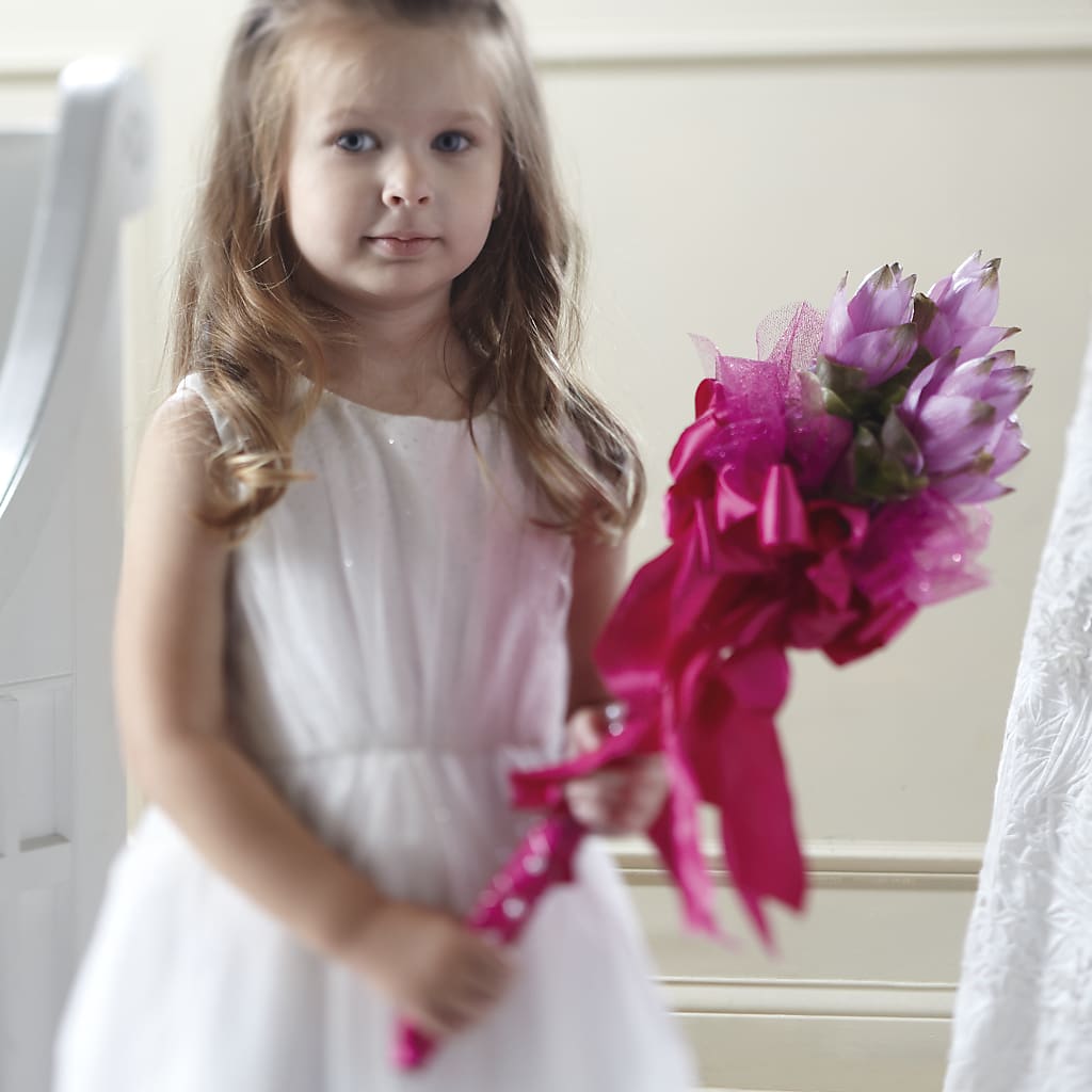 Sparkle Pink Flower Girl Bouquet – Springerville Flower Shop, Springerville AZ