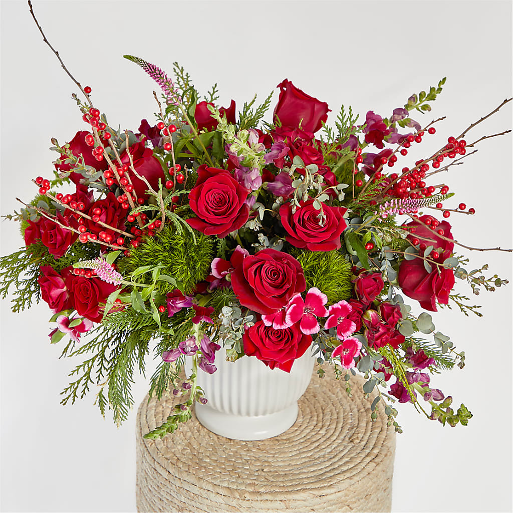 Big Red Bow Bouquet –  Springerville Flower Shop, Springerville AZ