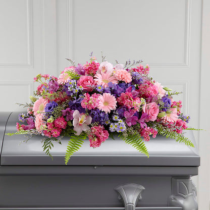 Glorious Garden Casket Spray –  Springerville Flower Shop, Springerville AZ