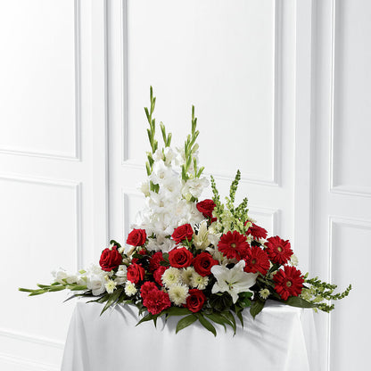 Crimson & White Arrangement –  Springerville Flower Shop, Springerville AZ