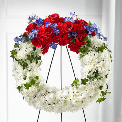 Patriotic Passion Wreath –  Springerville Flower Shop, Springerville AZ
