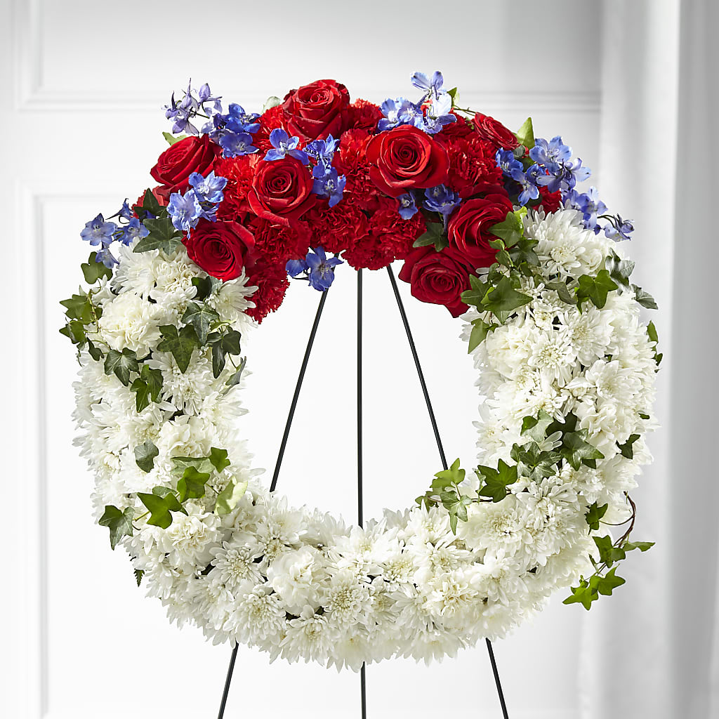 Patriotic Passion Wreath –  Springerville Flower Shop, Springerville AZ