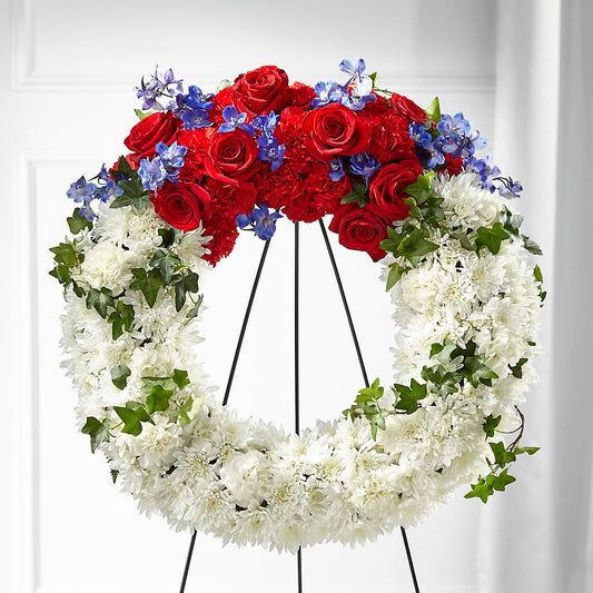Patriotic Passion Wreath –  Springerville Flower Shop, Springerville AZ