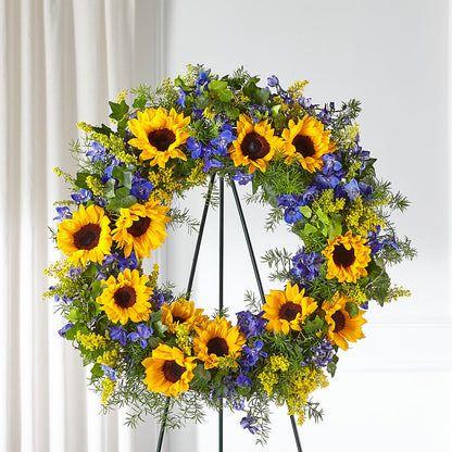 Bright Rays Wreath –  Springerville Flower Shop, Springerville AZ
