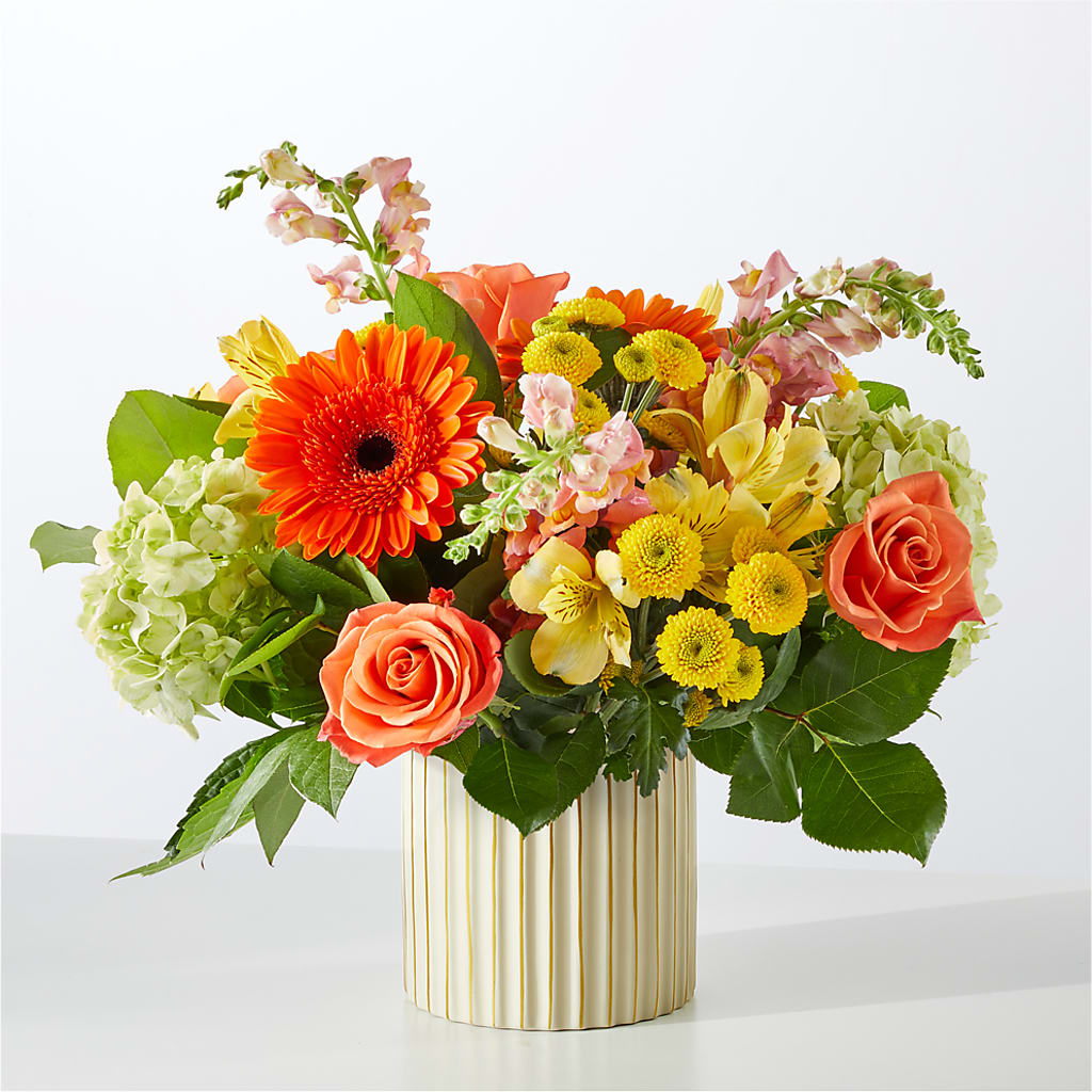 Autumn Sunshine Bouquet with Ivory Vase –  Springerville Flower Shop, Springerville AZ