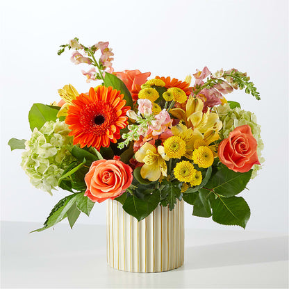 Autumn Sunshine Bouquet with Ivory Vase –  Springerville Flower Shop, Springerville AZ
