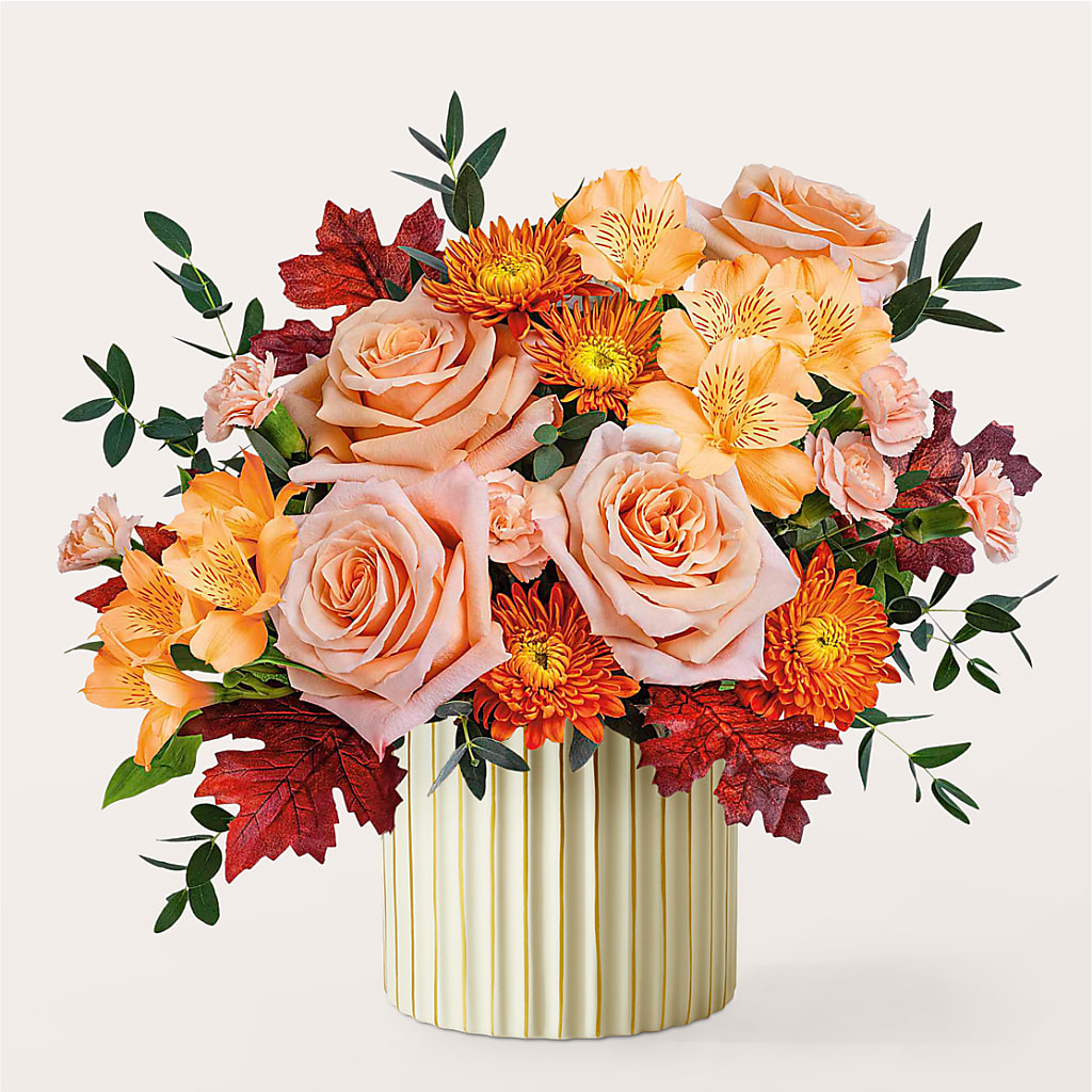 Spiced Latte Bouquet with Ivory Vase –  Springerville Flower Shop, Springerville AZ