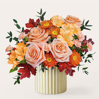 Spiced Latte Bouquet with Ivory Vase –  Springerville Flower Shop, Springerville AZ