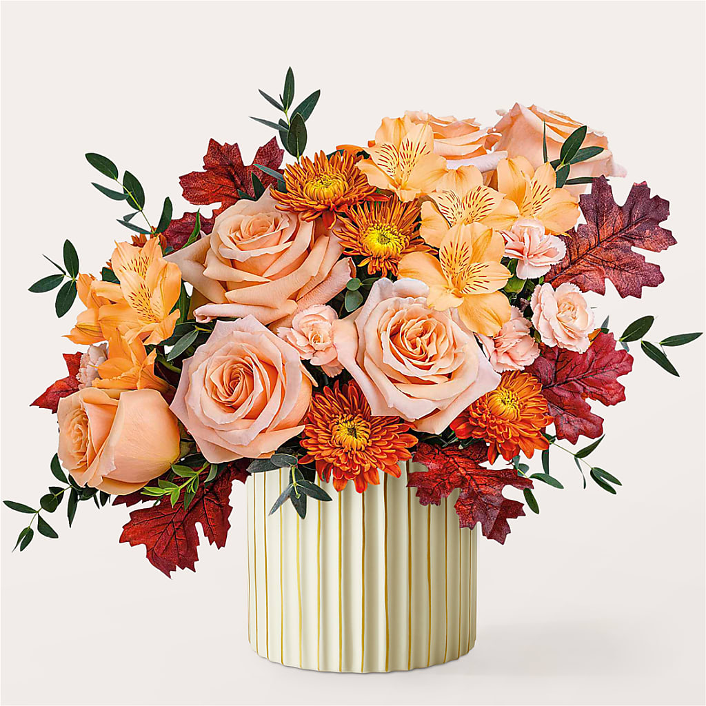 Spiced Latte Bouquet with Ivory Vase –  Springerville Flower Shop, Springerville AZ