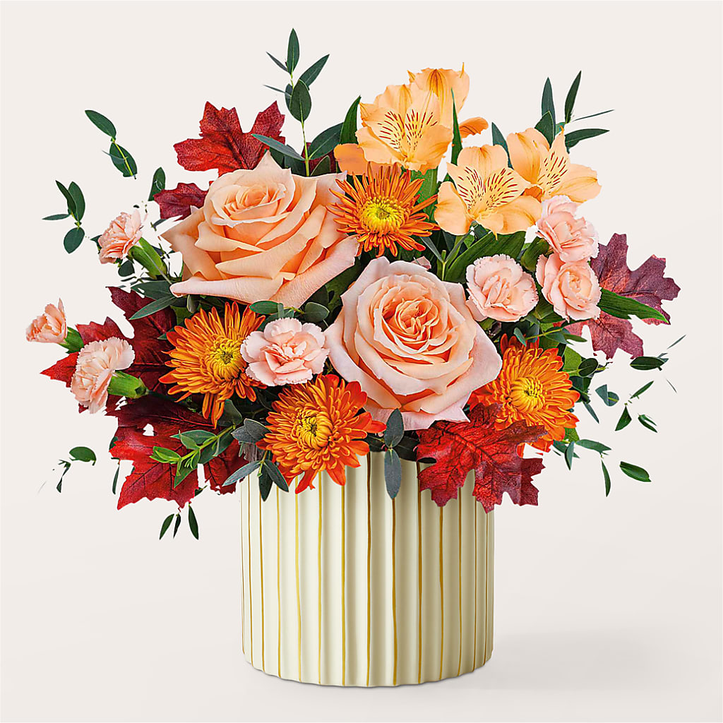Spiced Latte Bouquet with Ivory Vase –  Springerville Flower Shop, Springerville AZ