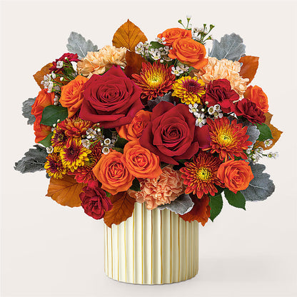 Merlot Bouquet with Ivory Vase –  Springerville Flower Shop, Springerville AZ