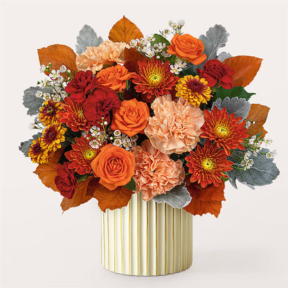 Merlot Bouquet with Ivory Vase –  Springerville Flower Shop, Springerville AZ