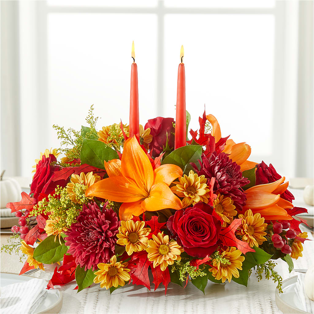 Autumn's Embrace Centerpiece –  Springerville Flower Shop, Springerville AZ