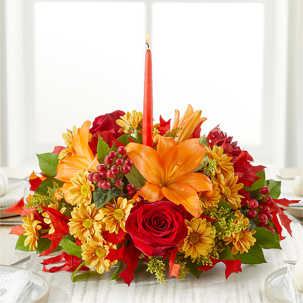 Autumn's Embrace Centerpiece –  Springerville Flower Shop, Springerville AZ