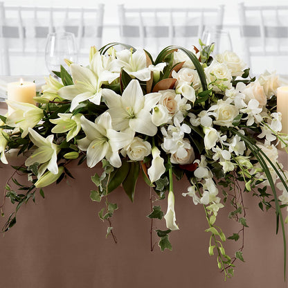 White Linen Arrangement –  Springerville Flower Shop, Springerville AZ