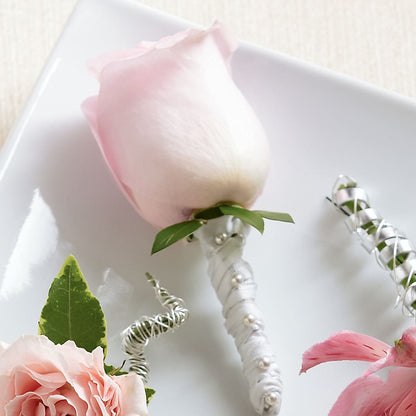 Pink Rose Boutonniere –  Springerville Flower Shop, Springerville AZ