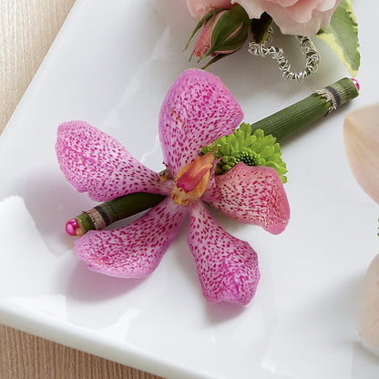 Pink Mokara Boutonniere –  Springerville Flower Shop, Springerville AZ