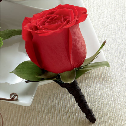 Red Rose Boutonniere –  Springerville Flower Shop, Springerville AZ